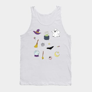 Halloween spooky stickers Tank Top